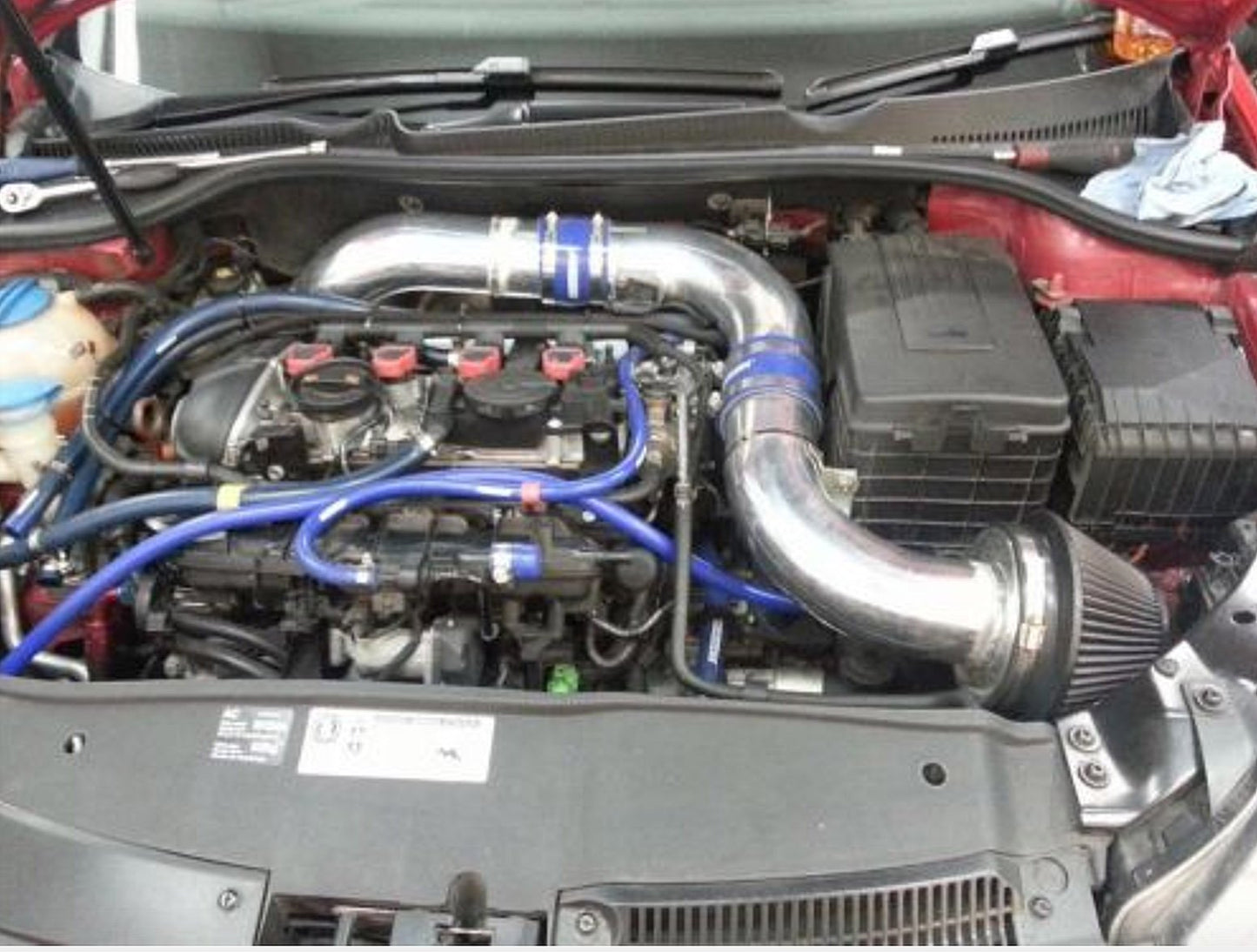 AUTOBAHN88 エンジンルーム シリコーン エア バキューム ホース ドレスアップ キット DIY レッド フィット ホンダ