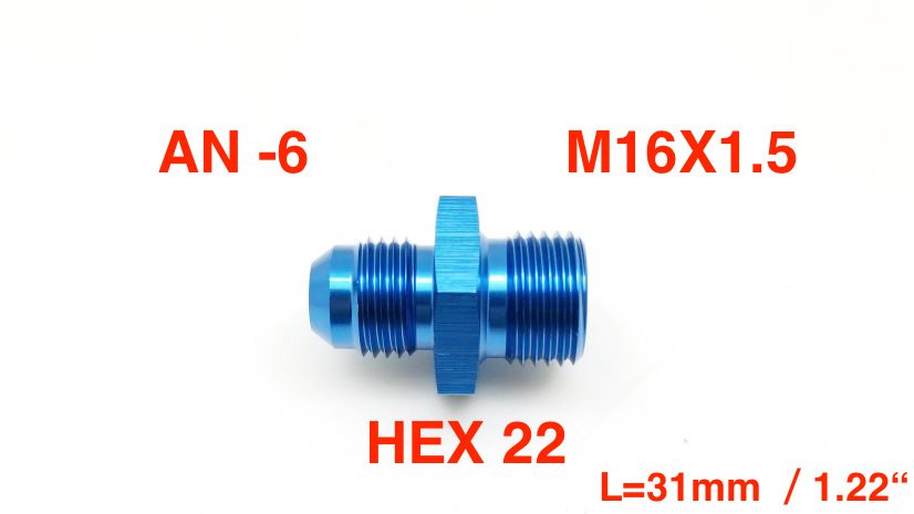 AN6 AN-6 に M16x1.5 アルミ BOSCH 燃料ポンプアダプター 16 ミリメートルオス車の付属品