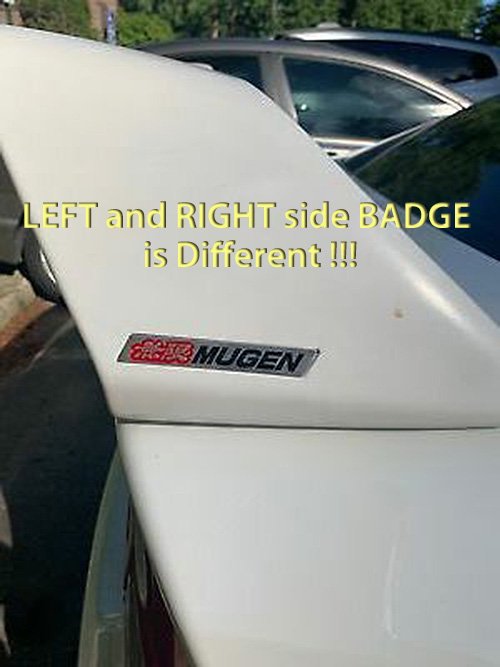 Mugen エンブレム 左 + 右サイドスポイラー ホンダ GT ウィング TypeR シビック インテグラ BK に適合
