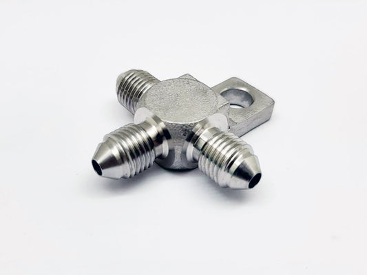 AN-3 オスブレーキ継手 JIC3 AN3 位置決めナット付き 3 方ティージョイント