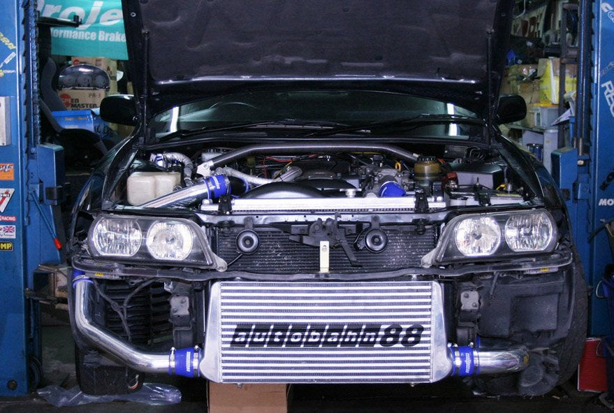 Autobahn88 シリコン 90 度エルボホース ID=25mm 1 インチ ブラックカラー