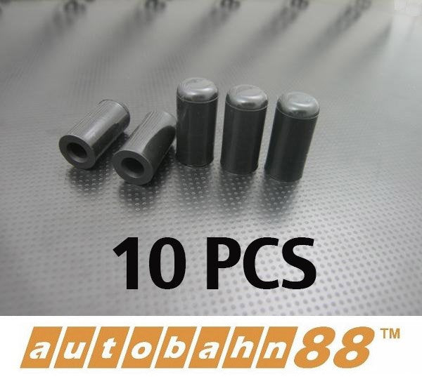 10個のブラックシリコンキャップID 4mm 1/6インチ真空エンドプラグチューブカバー
