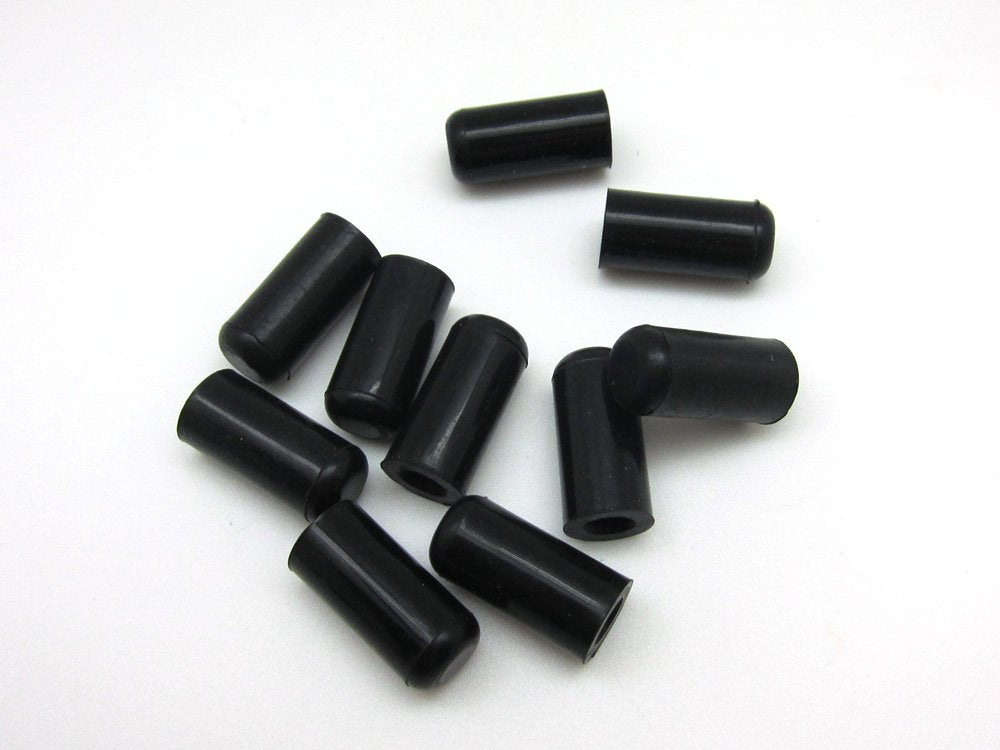 10個のブラックシリコンキャップID 10mm 3/8インチ真空エンドプラグチューブカバー