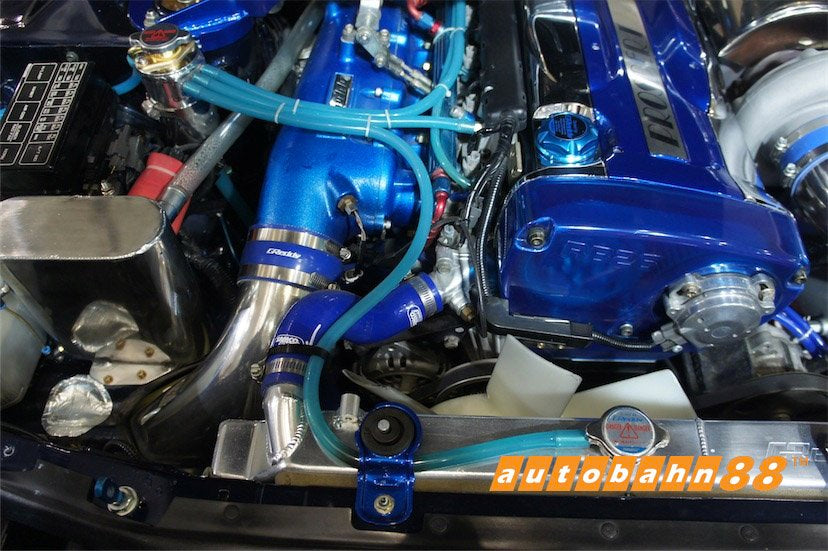 AUTOBAHN88 エンジンルーム シリコン エアバキュームホース ドレスアップキット ブルー フィット トヨタ
